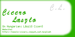 cicero laszlo business card